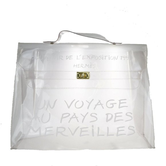 hermes clear vinyl kelly bag replica